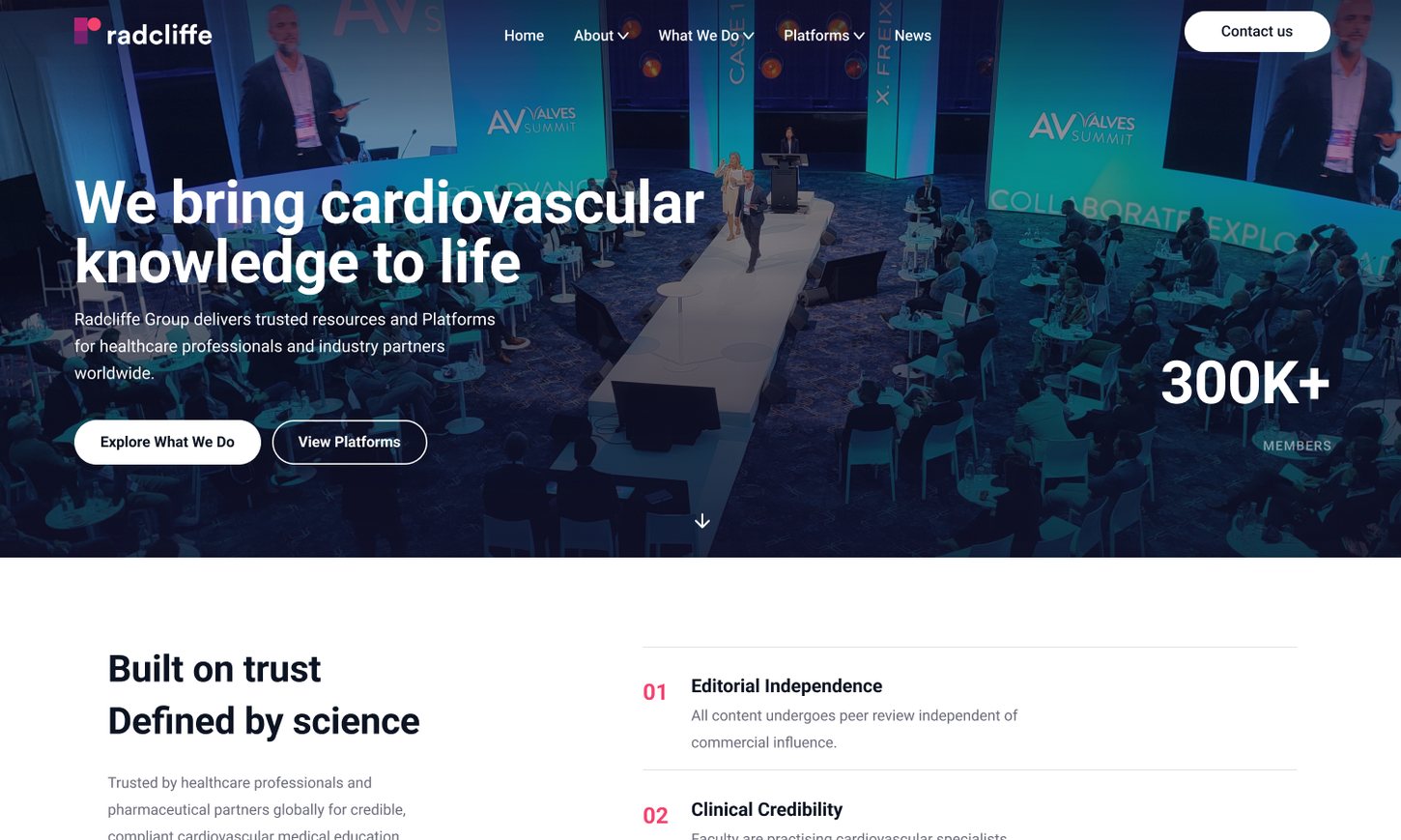 Radcliffe Group homepage